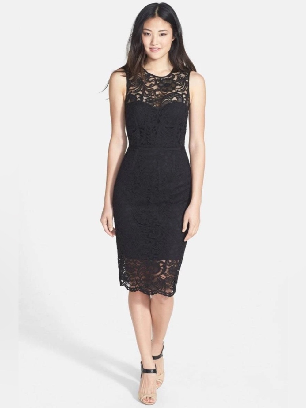 Vince Camuto black sheath dress women's size 2